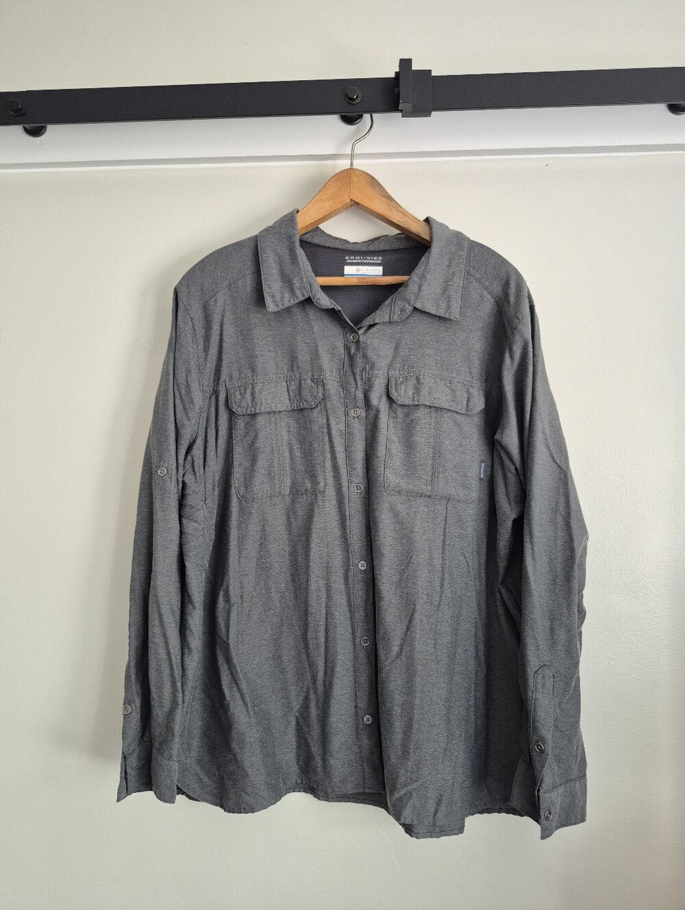 Women's Gray Button-Up Shirt Jacket
